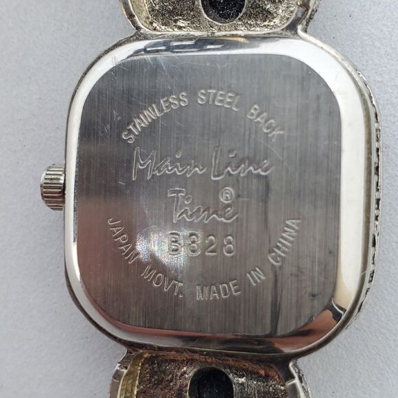 Main Line Time Watch Women 22MM Gray Dial Multicolor Band 6.5" New Battery - Picture 3 of 9